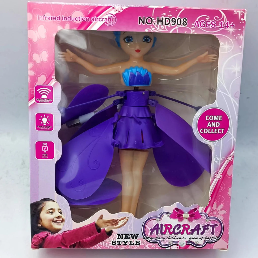 Magic Flying Fairy Princess Doll | Hand-Sensor RC Flying Toy with Fluttering Wings & USB Charging