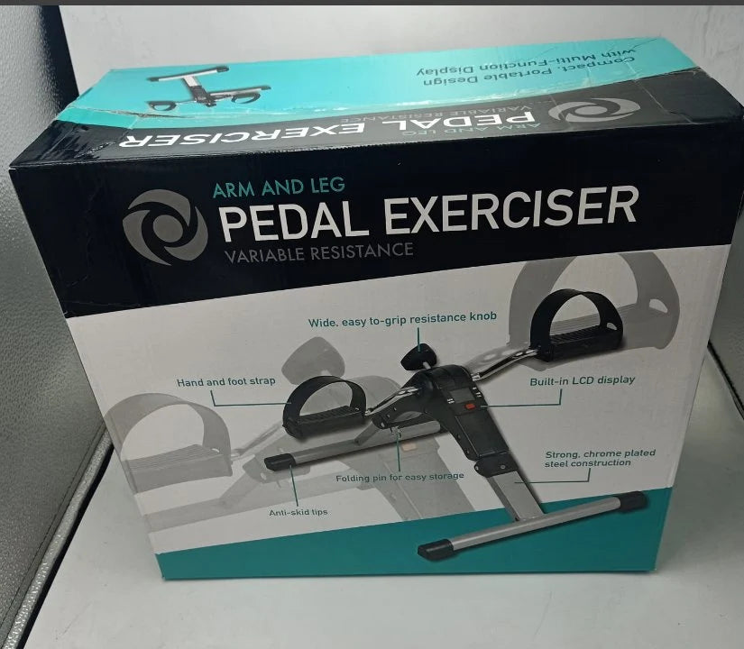 Mini Portable Pedal Exercise Bike | Adjustable Resistance, LCD Monitor & Anti-Slip Pedals
