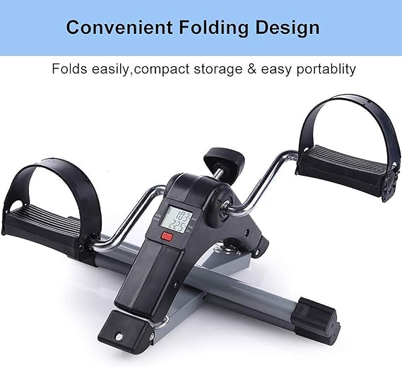 Mini Portable Pedal Exercise Bike | Adjustable Resistance, LCD Monitor & Anti-Slip Pedals