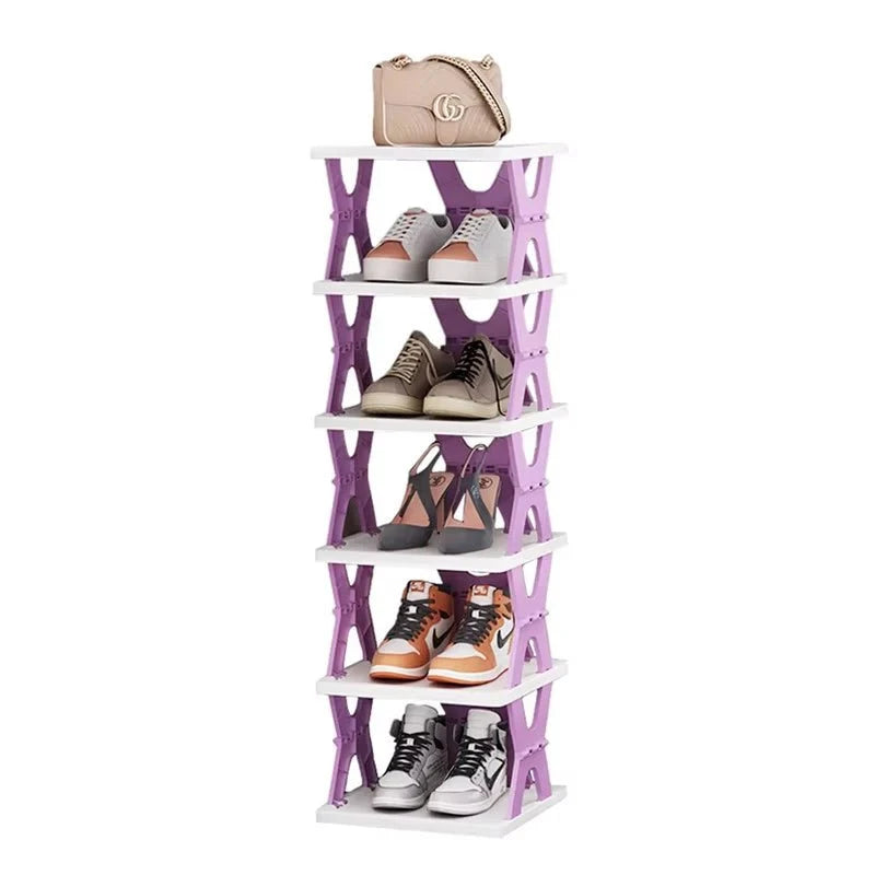 6-Tier Multifunctional Storage Rack | Stackable Shoe & Room Organiser