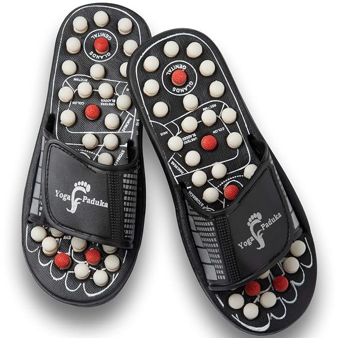 Acupressure Foot Massager Slippers | Magnetic Therapy, Multi-Bead Massage & Wellness Benefits