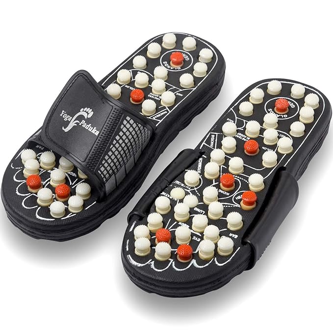 Acupressure Foot Massager Slippers | Magnetic Therapy, Multi-Bead Massage & Wellness Benefits