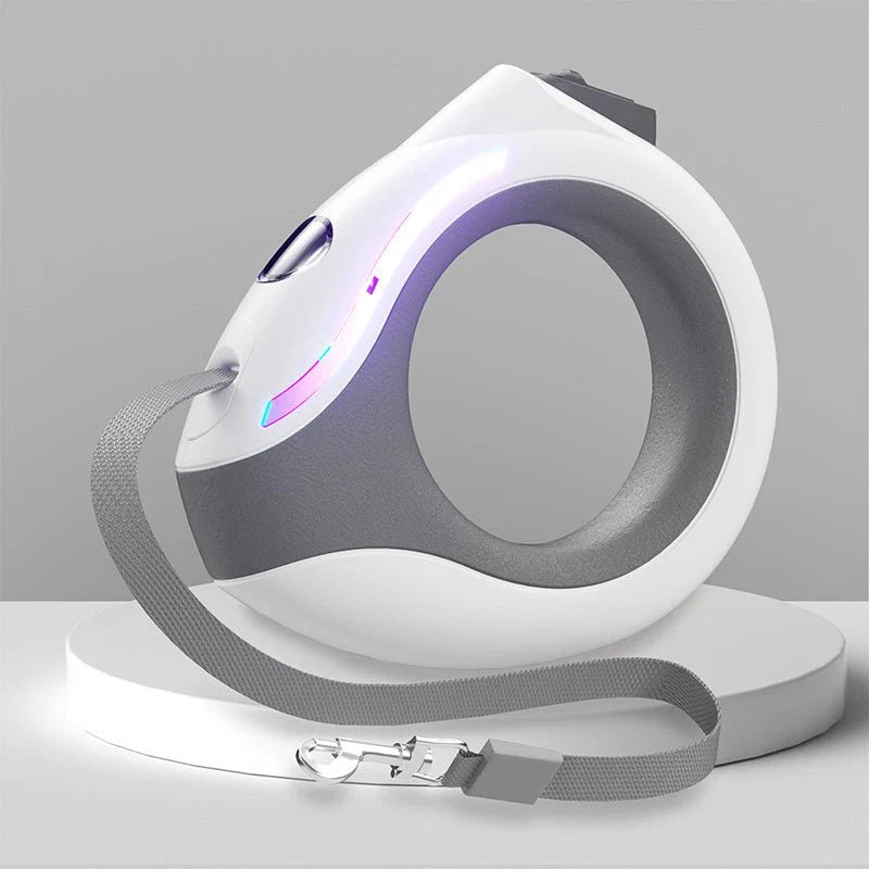 LED Retractable Dog Leash with Night Light | 3M, 80kg Pull Force & One-Button Brake
