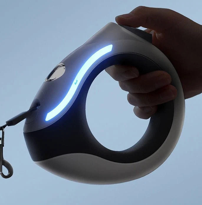 LED Retractable Dog Leash with Night Light | 3M, 80kg Pull Force & One-Button Brake
