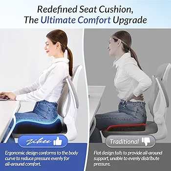 Ergonomic Memory Foam Seat Cushion | Posture & Pain Relief Support