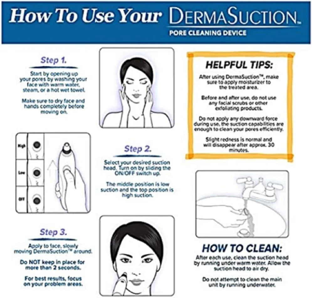 Pore Vacuum Blackhead Remover | 5-Level Suction with 4 Probes for All Skin Types
