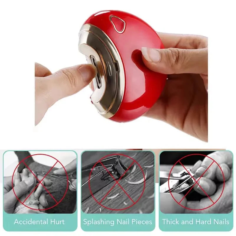 Portable Electric Nail Clipper | Quiet, Safe & Rechargeable with Built-In Light