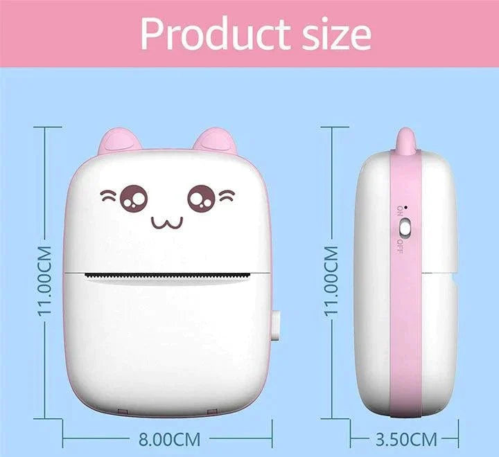 Portable Mini Pocket Thermal Printer | Wireless BT 4.0, Ink-Free, 200 DPI & 1000mAh Battery
