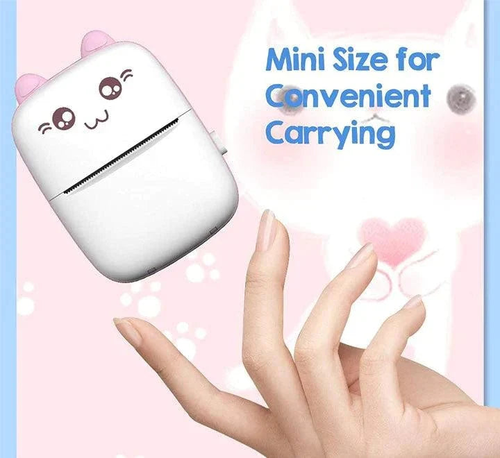 Portable Mini Pocket Thermal Printer | Wireless BT 4.0, Ink-Free, 200 DPI & 1000mAh Battery
