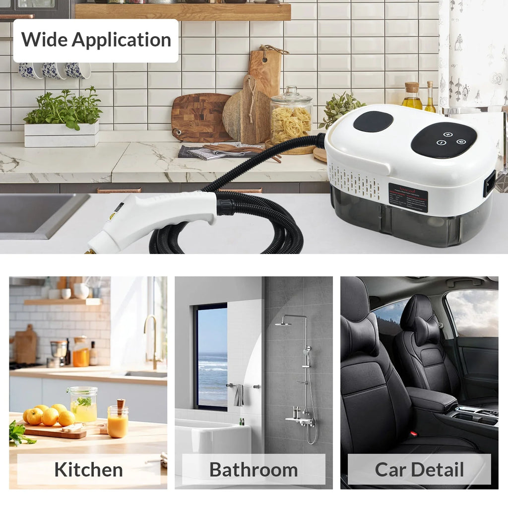 Portable Steam Cleaner | 6-Level Steam, 1200ml Tank & Full Accessory Kit