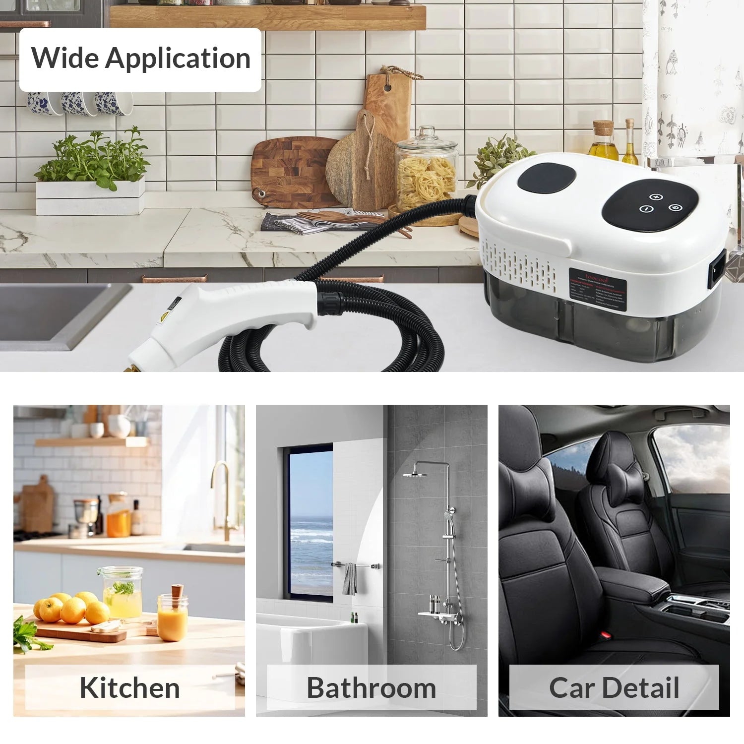 Portable Steam Cleaner | 6-Level Steam, 1200ml Tank & Full Accessory Kit