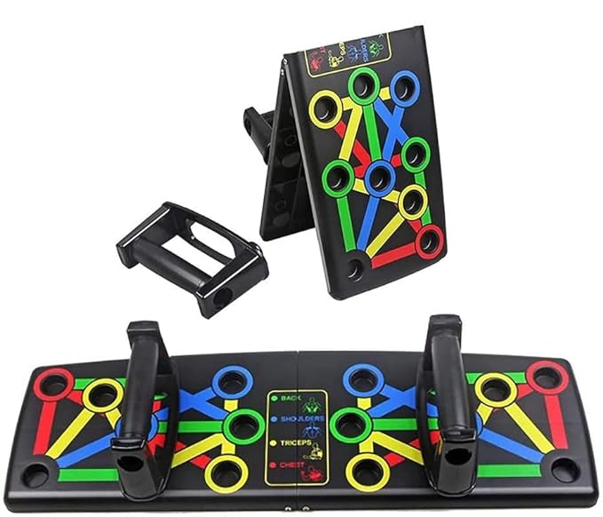 Colour-Coded Push-Up Board | Non-Slip Foldable Fitness System with Ergonomic Grips