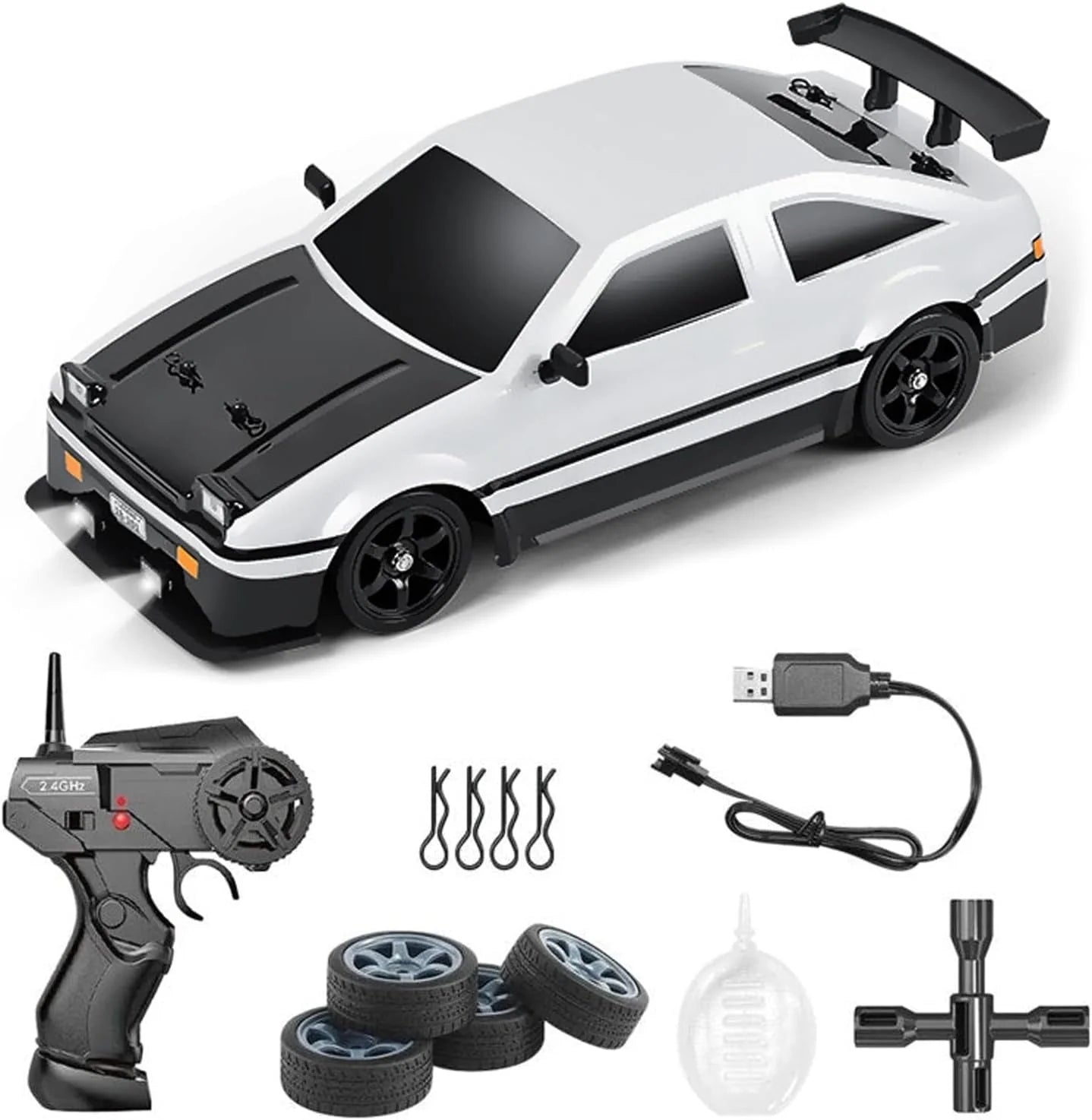 Mini Drift RC Car 1/24 Scale | 4WD Racing Rally Car with 2.4GHz Remote