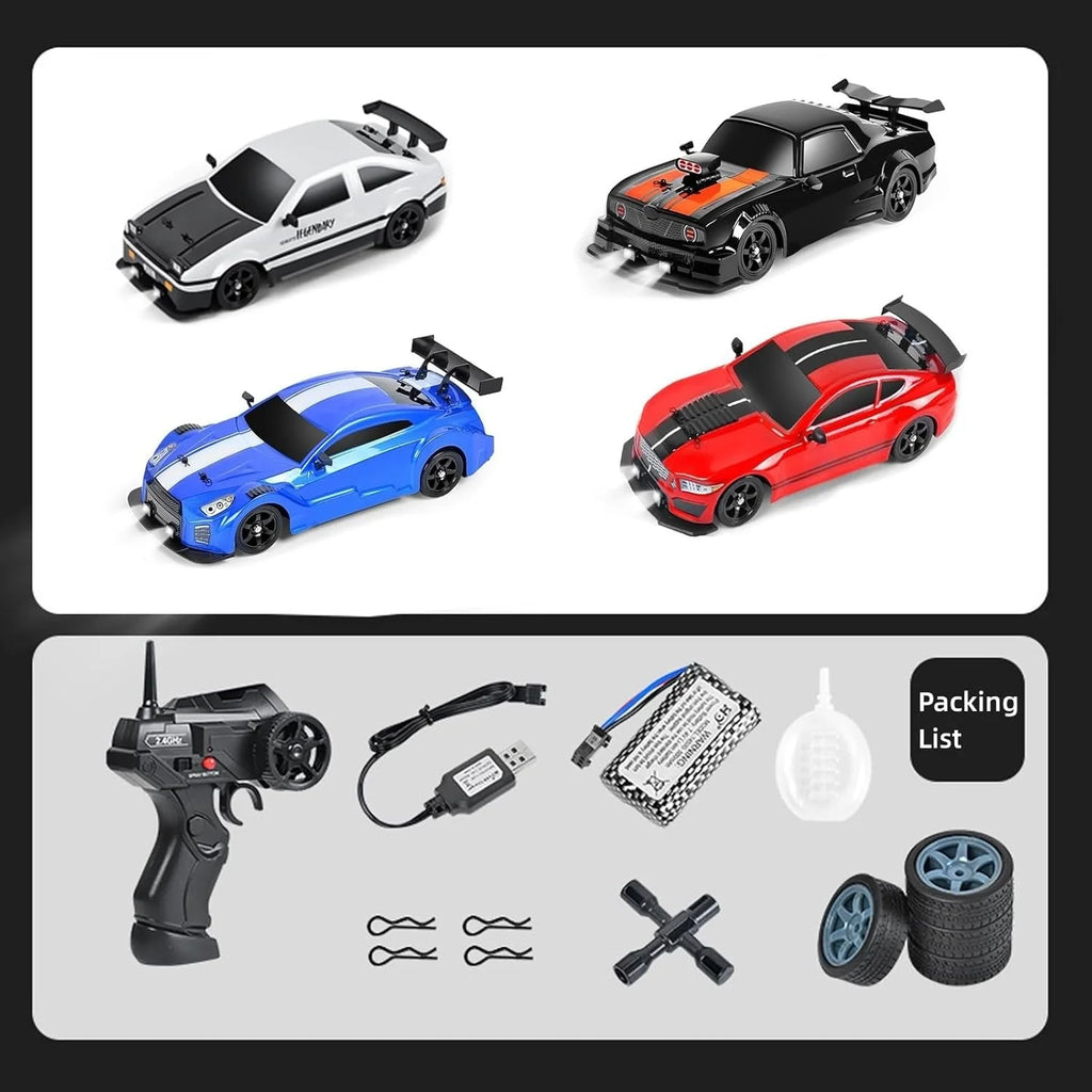 Mini Drift RC Car 1/24 Scale | 4WD Racing Rally Car with 2.4GHz Remote