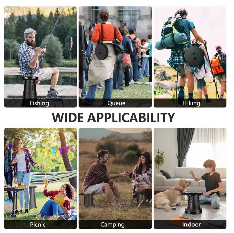 Retractable Folding Stool | Compact Foldable Step Stool for Home & Travel