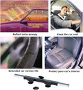 Retractable Car Windshield Sun Shade | 99% UV Block, Reflective Aluminum, 160x70cm