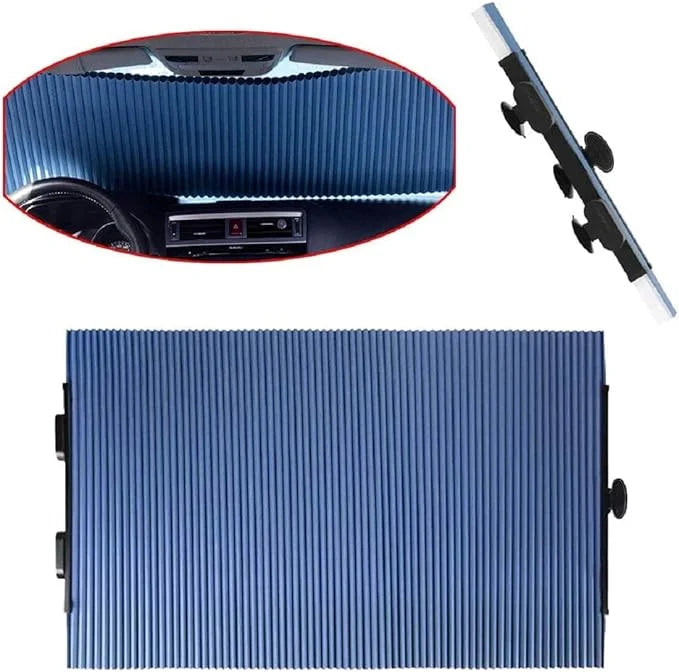 Retractable Car Windshield Sun Shade | 99% UV Block, Reflective Aluminum, 160x70cm