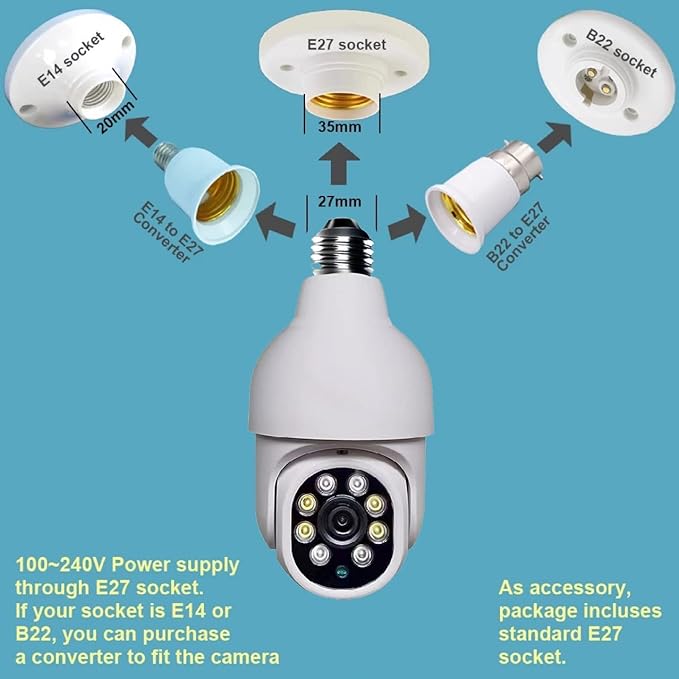 1080P WiFi Security Camera with LED Lights | Two-Way Audio, Remote Access & Cloud Storage