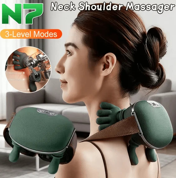 Shoulder & Neck Massager | Dual-Palm Kneading for Deep Muscle Relief