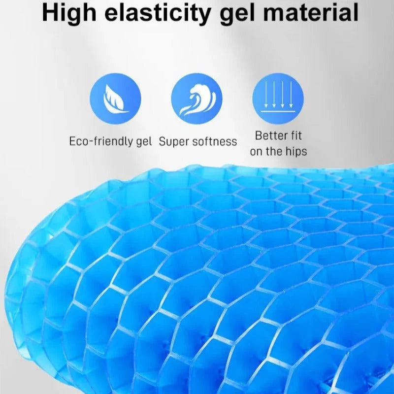 3D Honeycomb Cooling Gel Seat Cushion | Breathable Car & Office Seat Pad