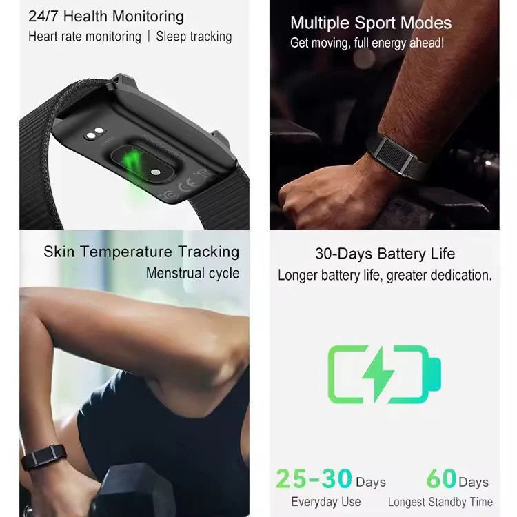 Smart Bracelet Fitness Tracker | Adjustable Wristband for Daily Health & Activity Monitoring