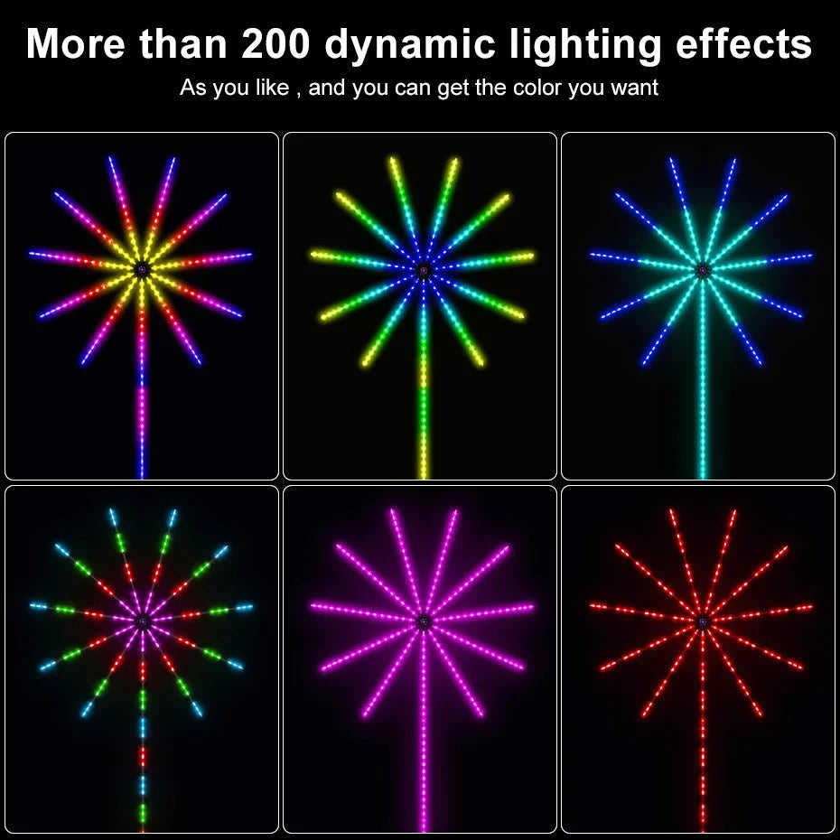 Smart Firework LED Lights | 16 Million Colours, 213 Modes, Music Sync & App Control