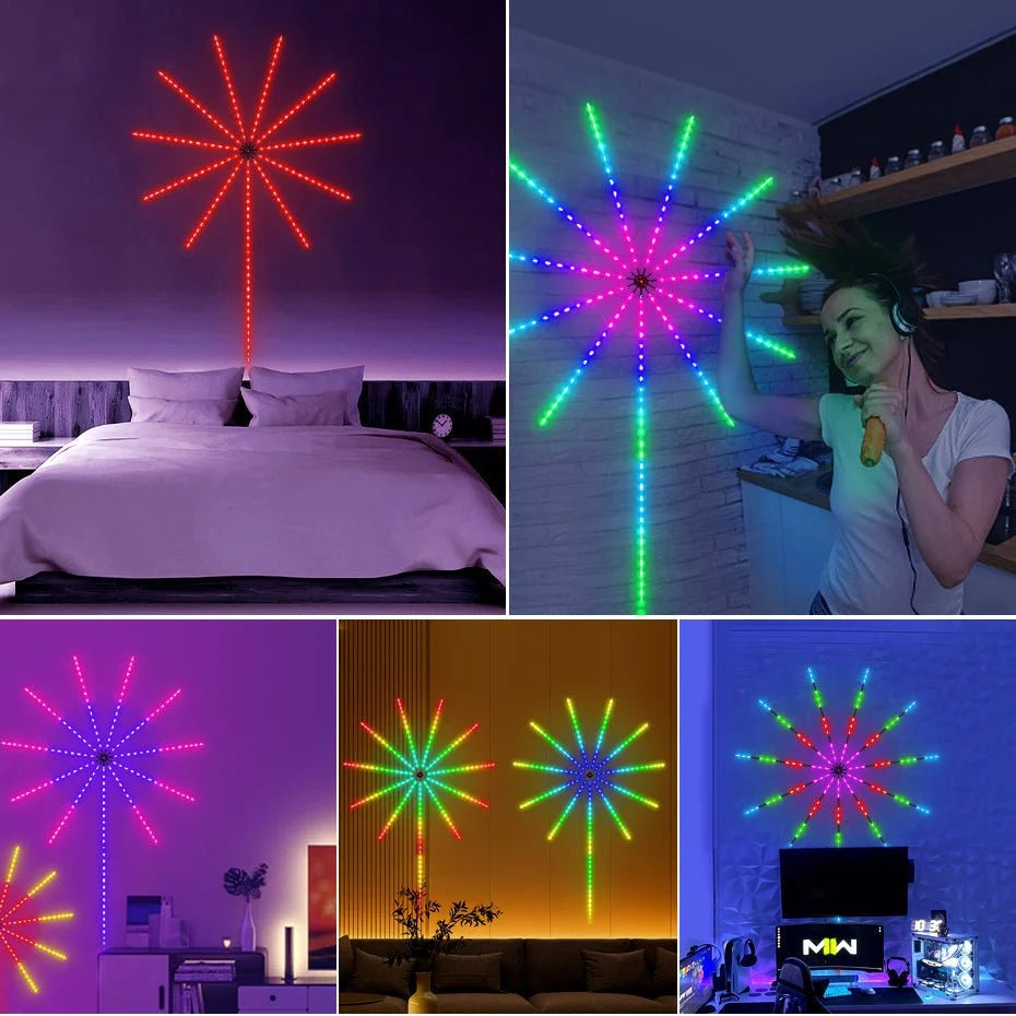 Smart Firework LED Lights | 16 Million Colours, 213 Modes, Music Sync & App Control