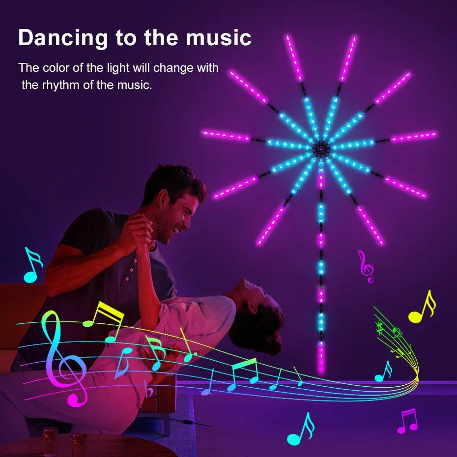 Smart Firework LED Lights | 16 Million Colours, 213 Modes, Music Sync & App Control