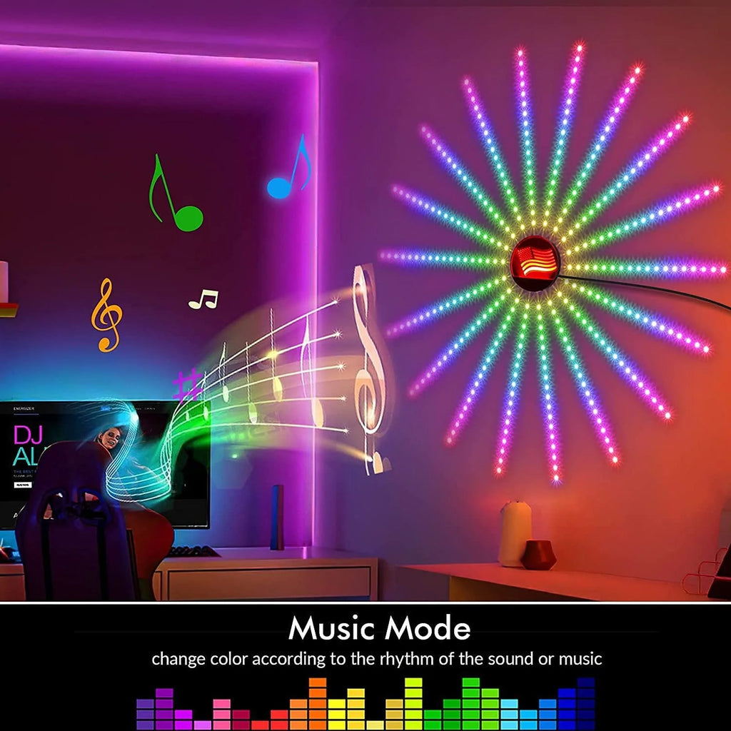 Smart Firework LED Lights | 16 Million Colours, 213 Modes, Music Sync & App Control
