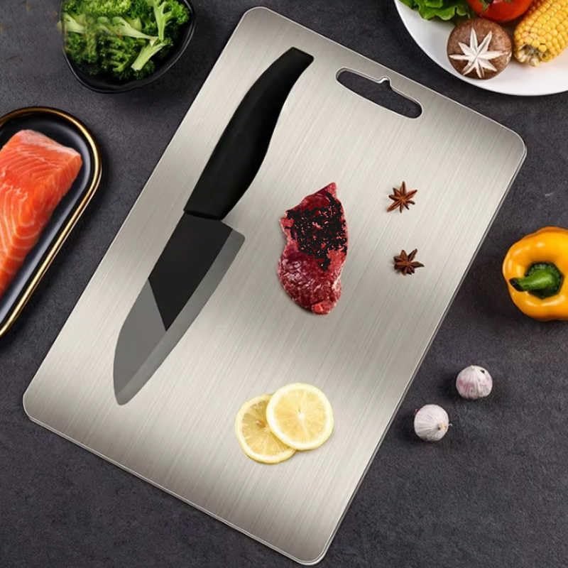 Titanium Alloy Chopping Board with Handle Cutout