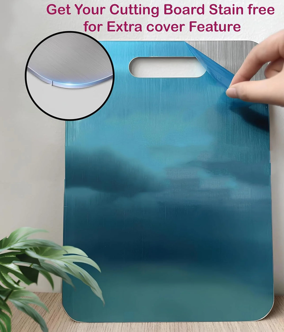 Titanium Alloy Chopping Board with Handle Cutout
