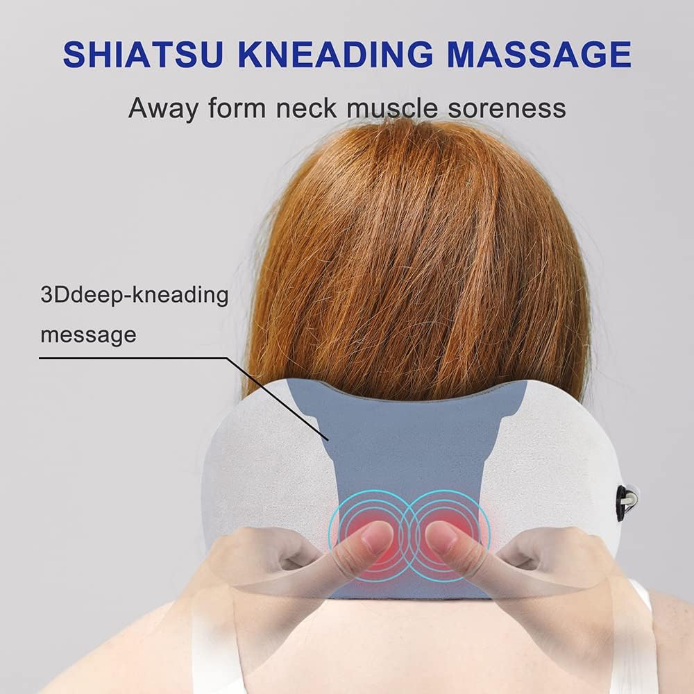 U-Shaped Neck Massage Pillow | 3 Modes, Heating & 270° C-Shape for Home, Office & Travel