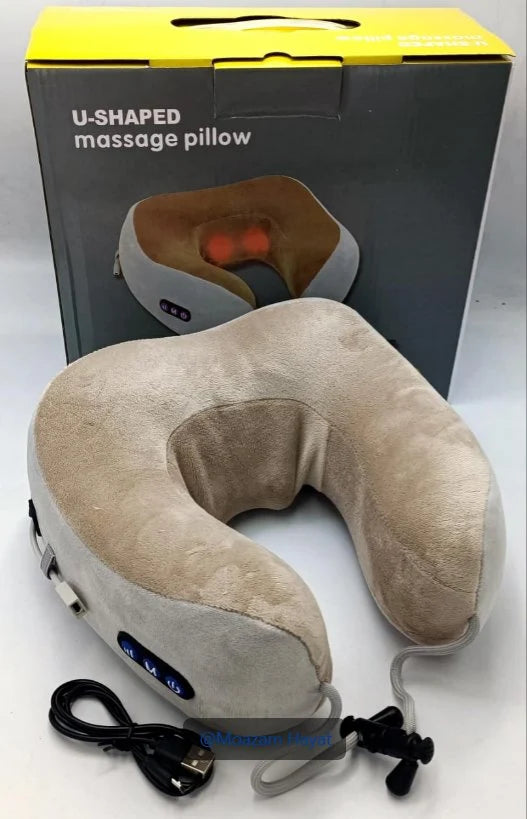 U-Shaped Neck Massage Pillow | 3 Modes, Heating & 270° C-Shape for Home, Office & Travel