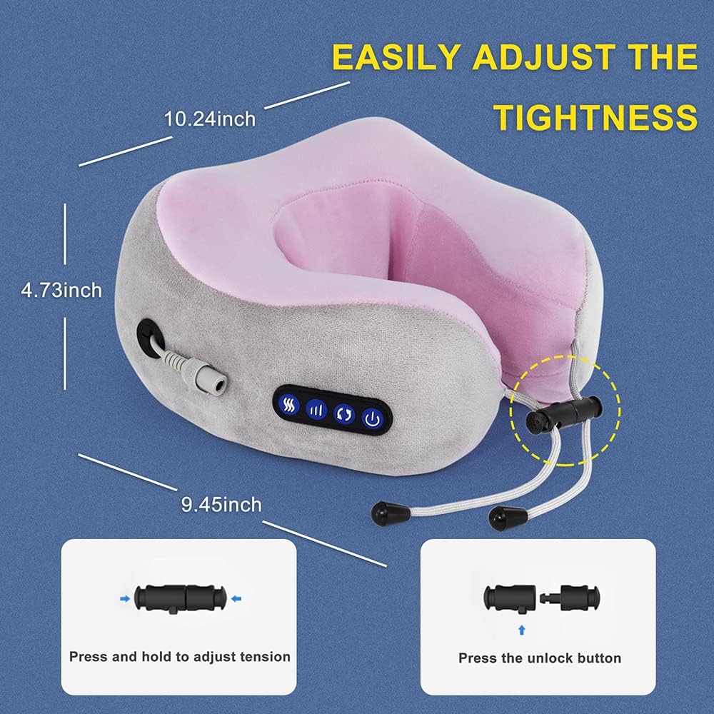 U-Shaped Neck Massage Pillow | 3 Modes, Heating & 270° C-Shape for Home, Office & Travel
